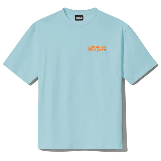 Light Blue Cotton T-Shirt - GlamHub Luxury and Icon Brand Clothing