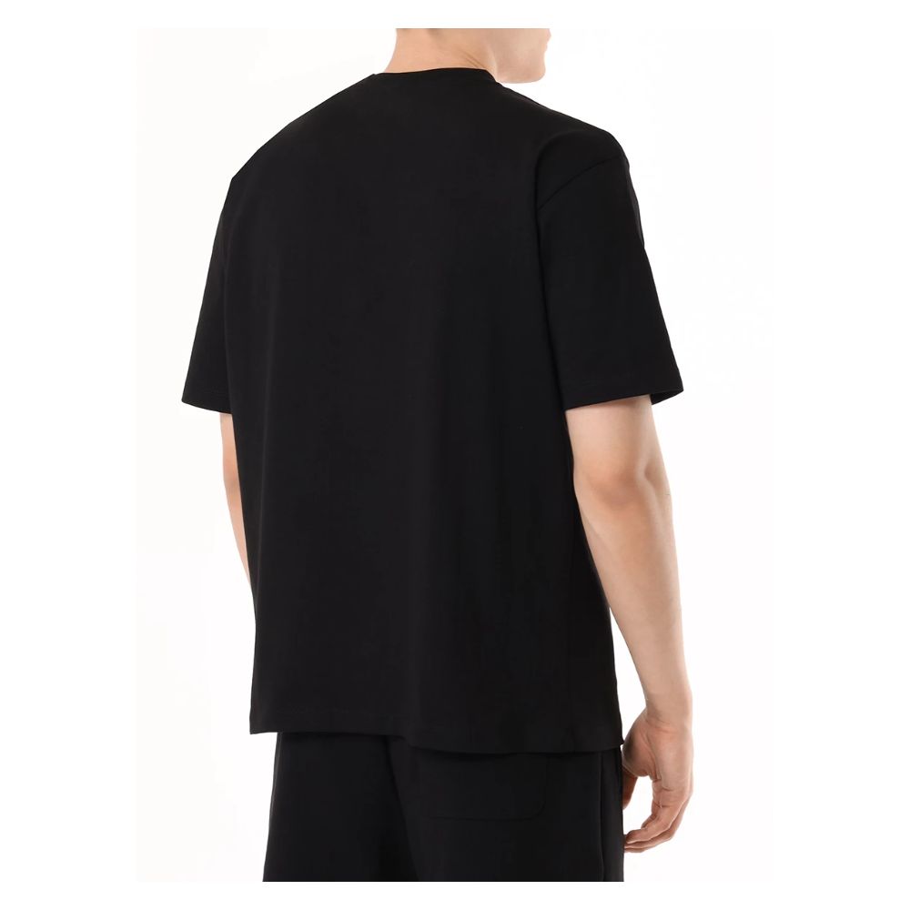 Black Cotton T-Shirt - GlamHub Luxury and Icon Brand Clothing