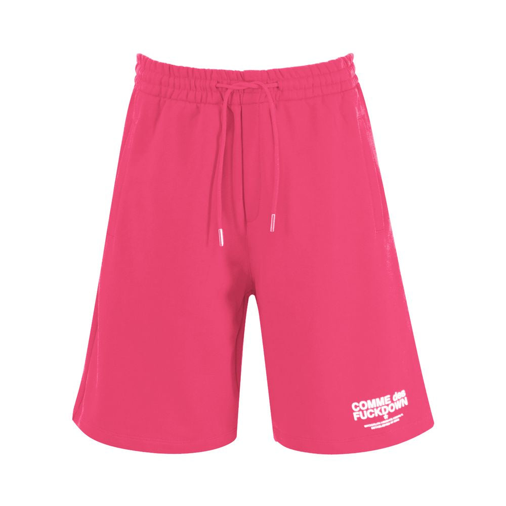 Pink Cotton Short - GlamHub Luxury and Icon Brand Clothing