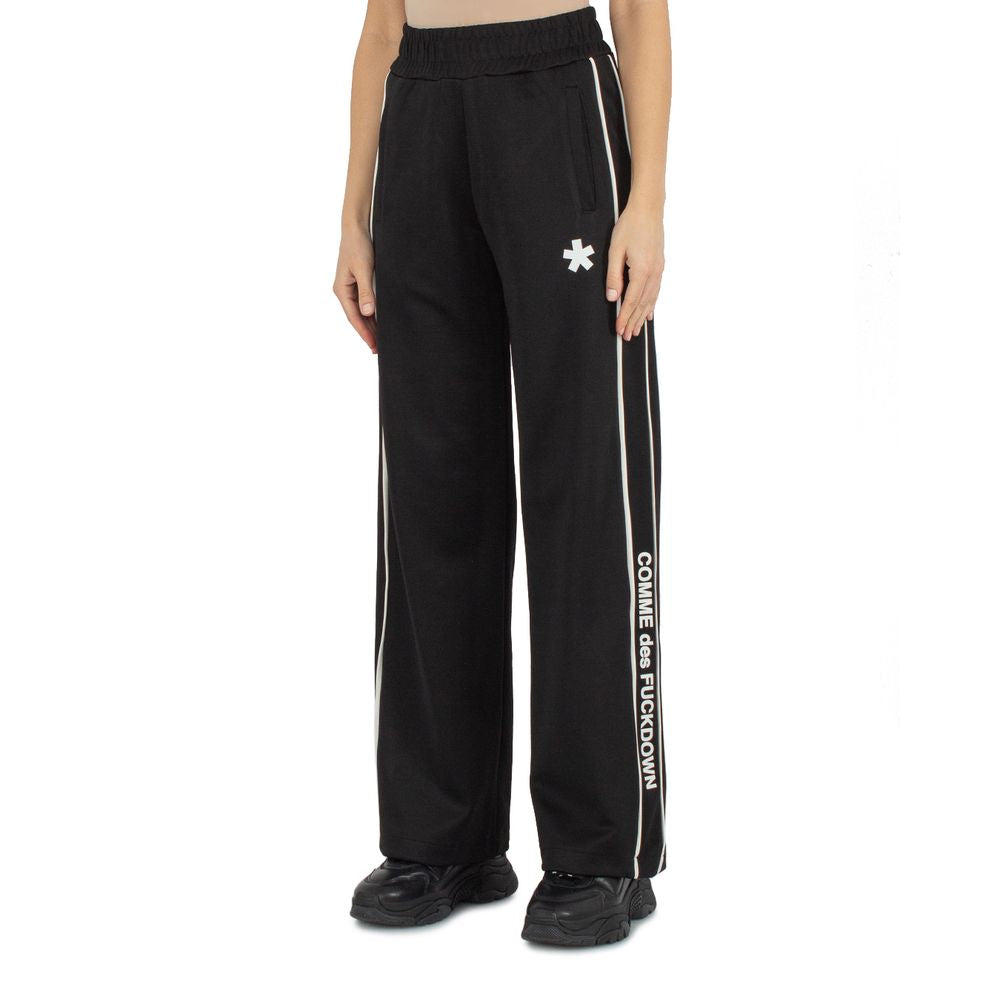 Black Polyester Jeans & Pant - GlamHub Luxury and Icon Brand Clothing