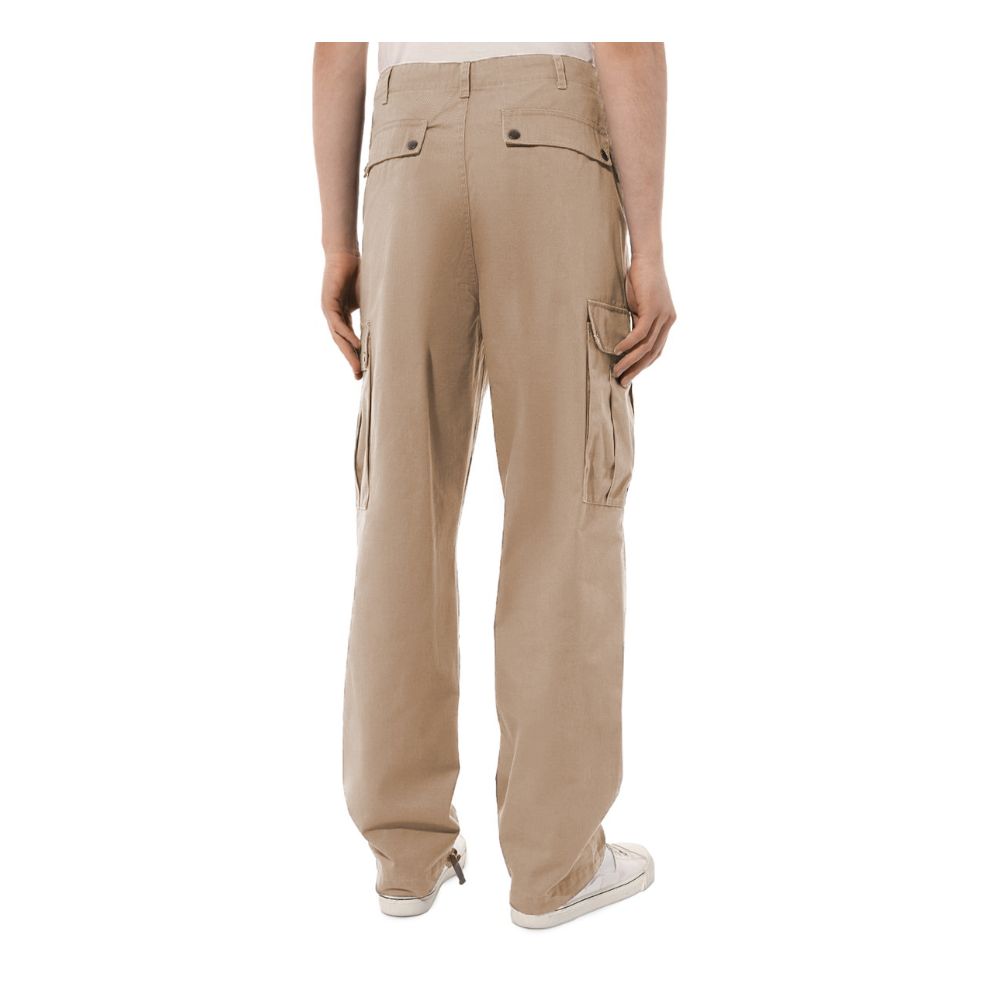 Beige Cotton Jeans & Pant - GlamHub Luxury and Icon Brand Clothing