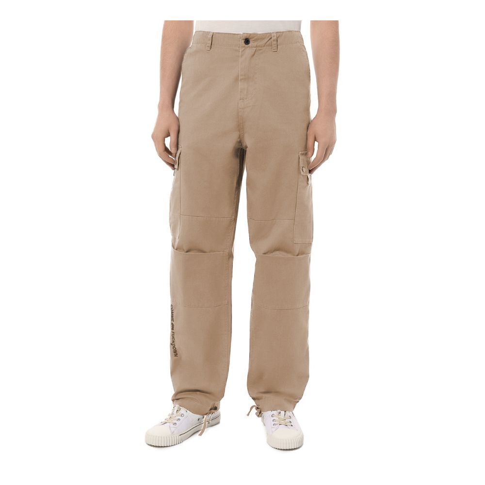 Beige Cotton Jeans & Pant - GlamHub Luxury and Icon Brand Clothing