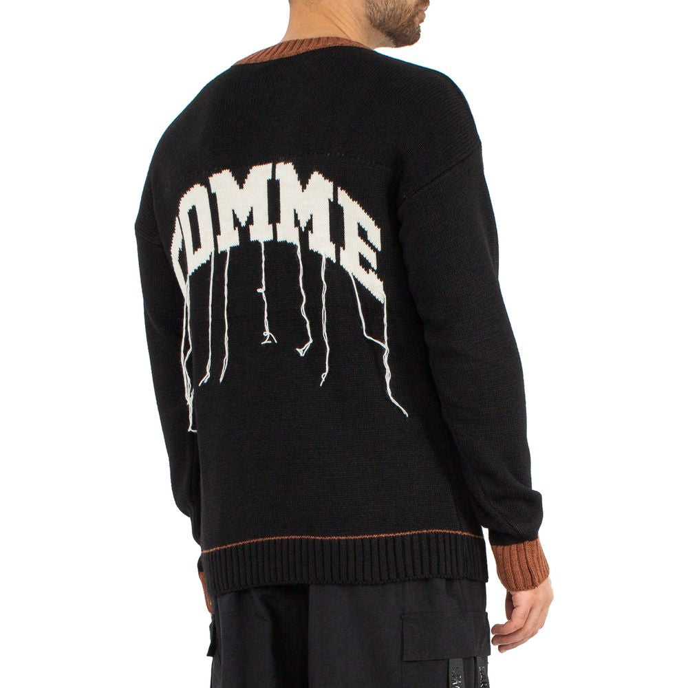 Black Acrylic Sweater - GlamHub Luxury and Icon Brand Clothing