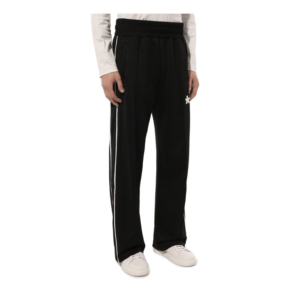 Black Polyester Jeans & Pant - GlamHub Luxury and Icon Brand Clothing