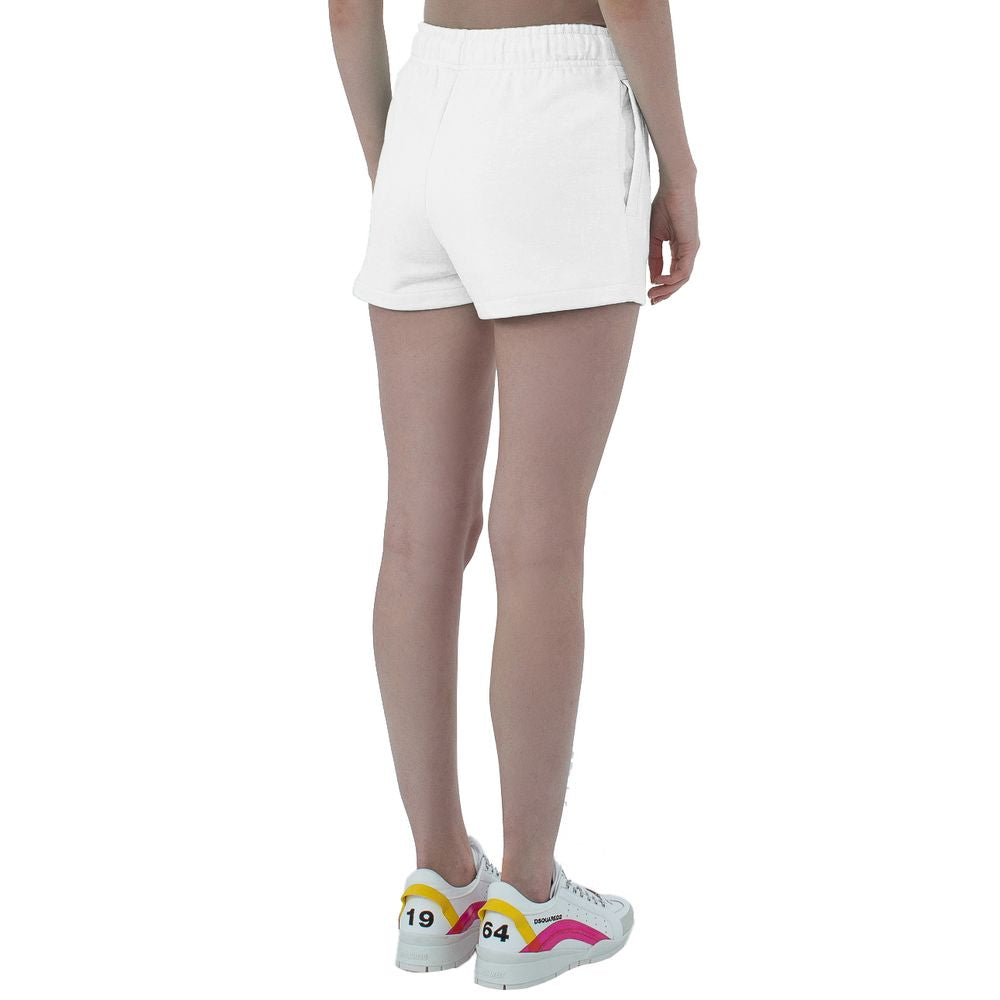 White Cotton Short - GlamHub Luxury and Icon Brand Clothing