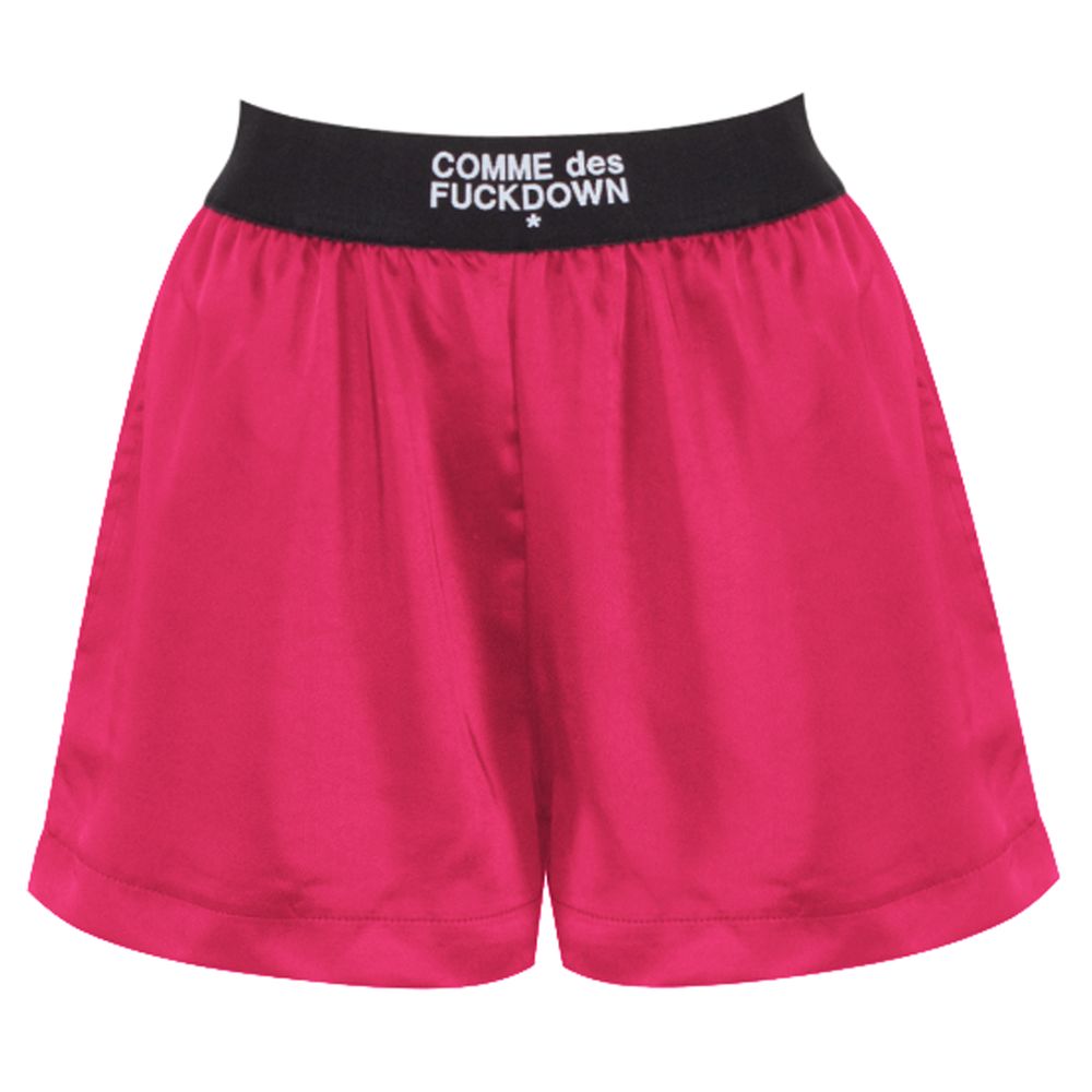 Fuchsia Polyester Short - GlamHub Luxury and Icon Brand Clothing