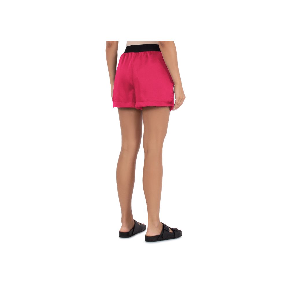 Fuchsia Polyester Short - GlamHub Luxury and Icon Brand Clothing