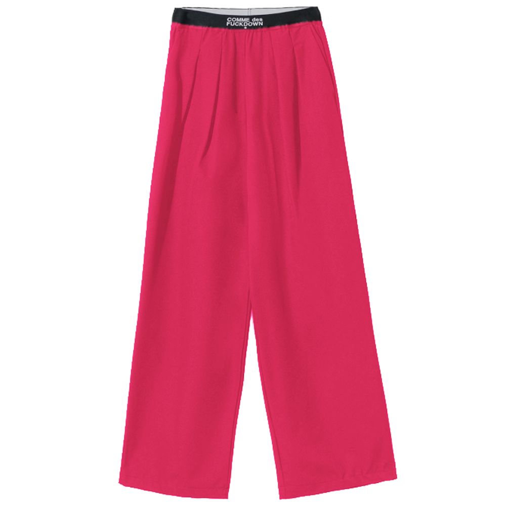 Fuchsia Polyester Jeans & Pant - GlamHub Luxury and Icon Brand Clothing