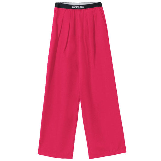 Fuchsia Polyester Jeans & Pant - GlamHub Luxury and Icon Brand Clothing