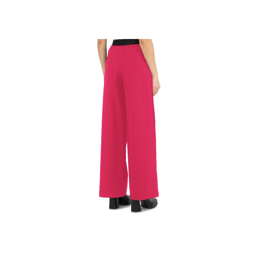 Fuchsia Polyester Jeans & Pant - GlamHub Luxury and Icon Brand Clothing