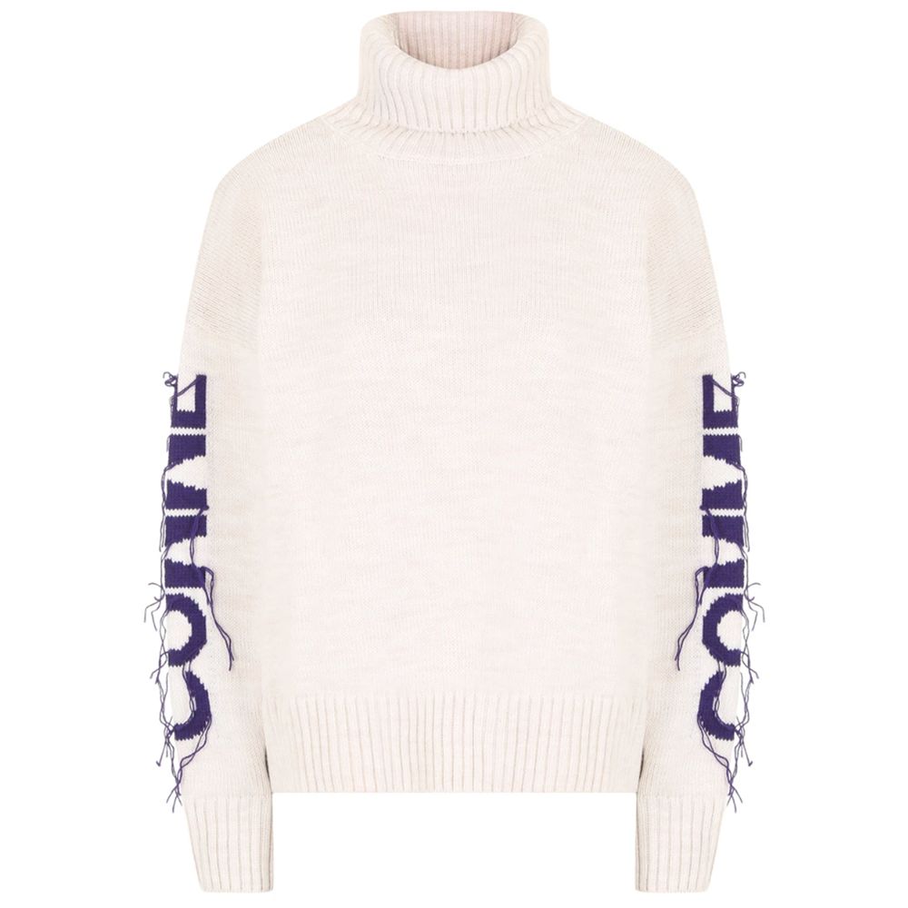 Beige Acrylic Sweater - GlamHub Luxury and Icon Brand Clothing