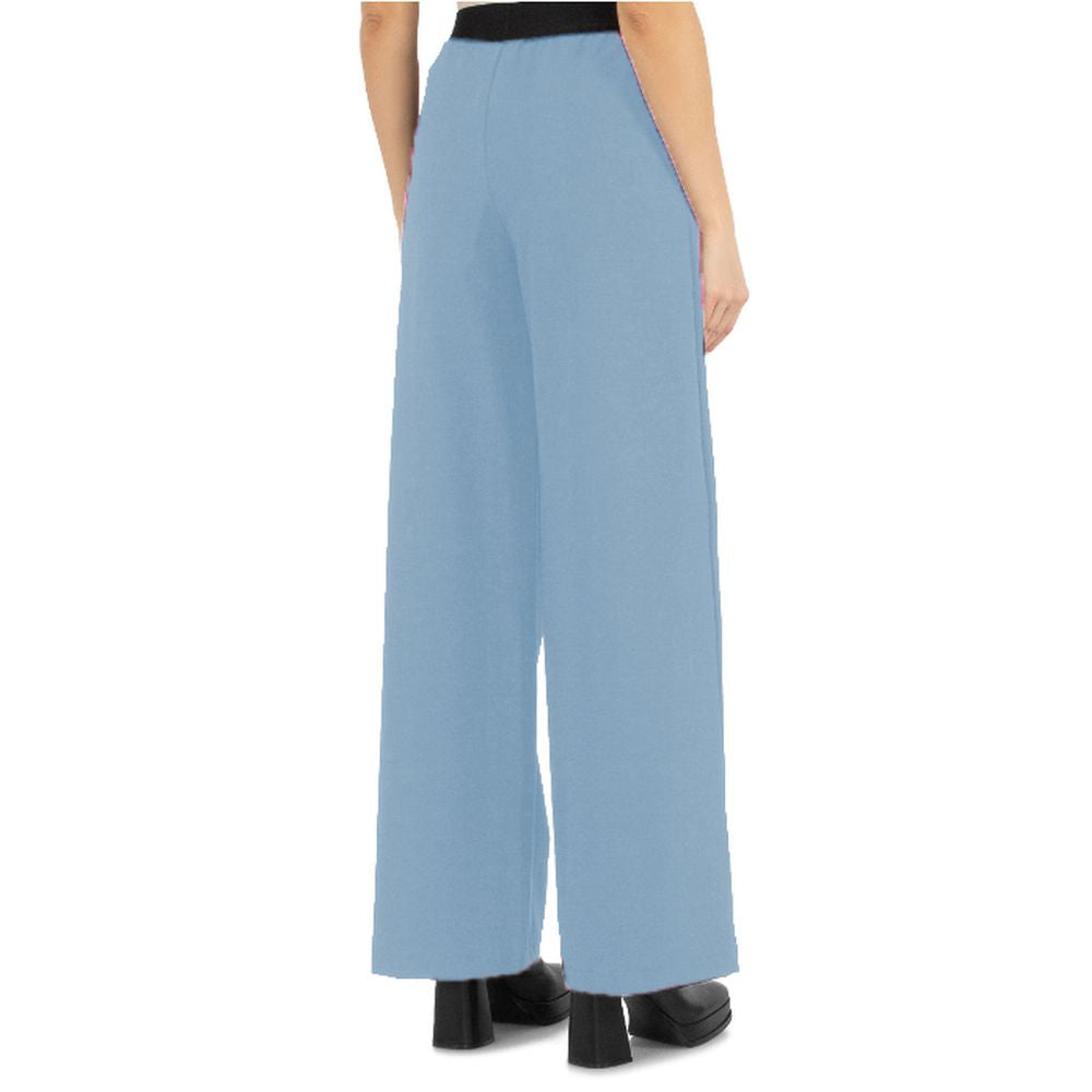 Light Blue Polyester Jeans & Pant - GlamHub Luxury and Icon Brand Clothing