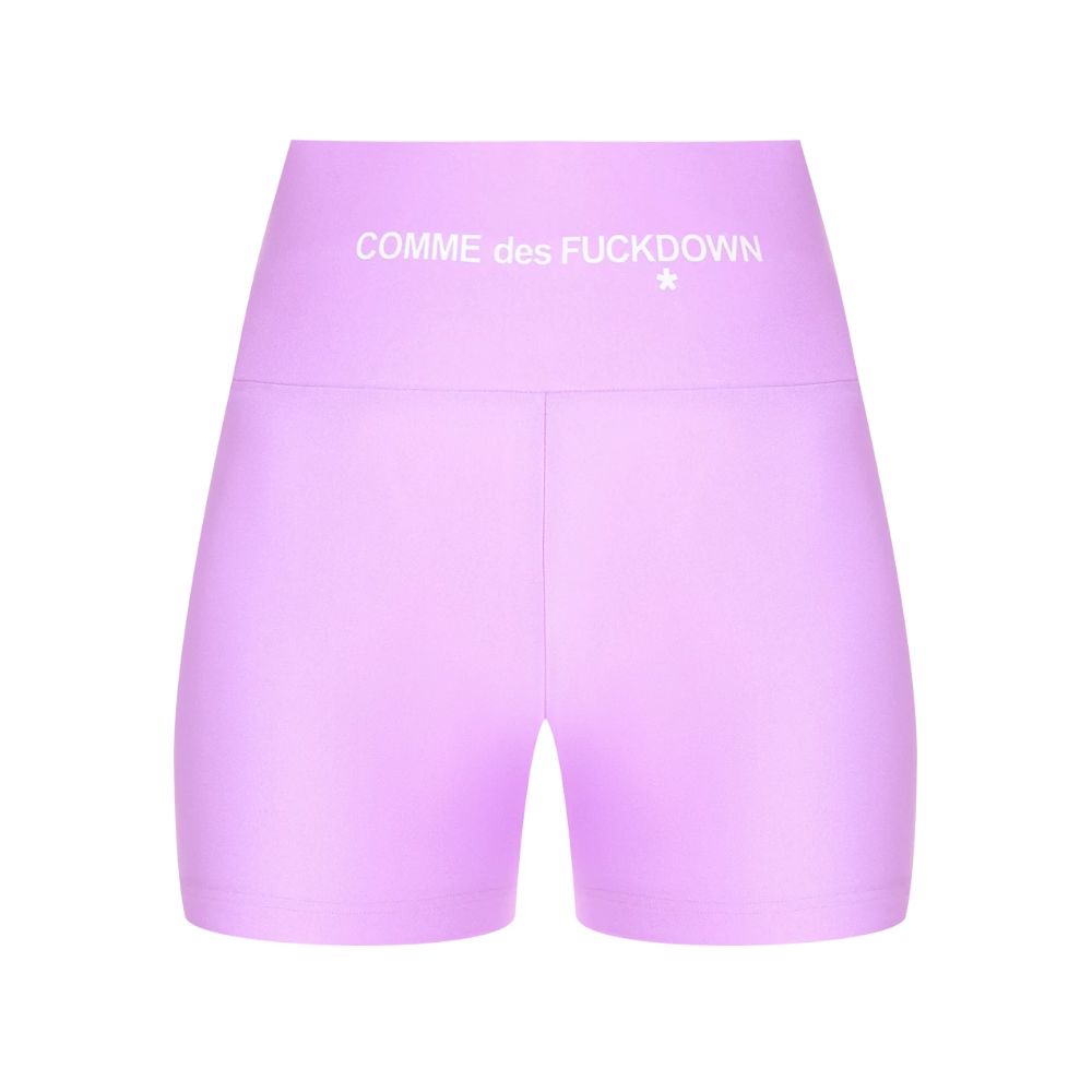 Purple Polyester Short - GlamHub Luxury and Icon Brand Clothing