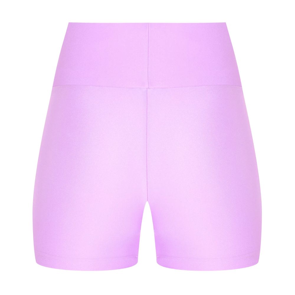 Purple Polyester Short - GlamHub Luxury and Icon Brand Clothing