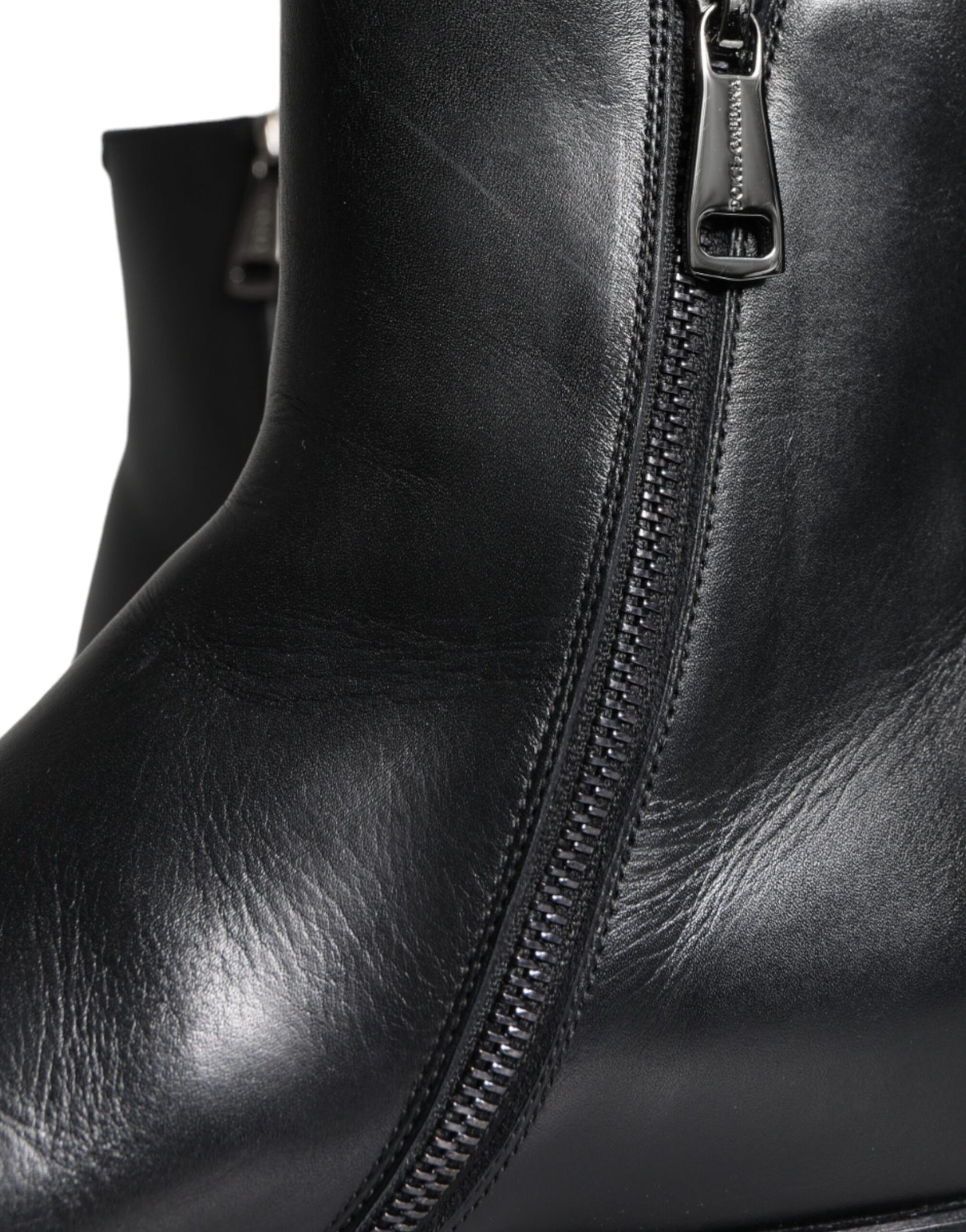 Black Calf Leather Men Ankle Boots Men Shoes