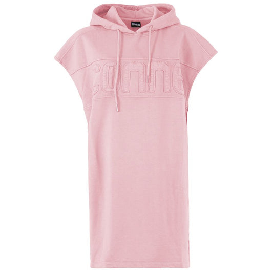 Pink Cotton Dress - GlamHub Luxury and Icon Brand Clothing