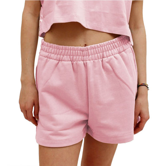 Pink Cotton Short - GlamHub Luxury and Icon Brand Clothing