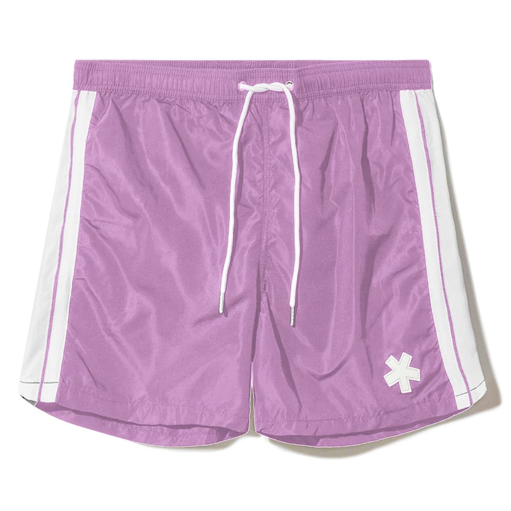 Purple Polyester Men's Swim Trunk - GlamHub Luxury and Icon Brand Clothing