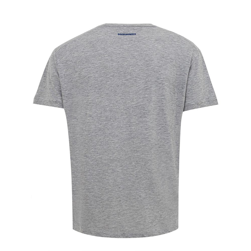 Gray Cotton T-Shirt - GLAMHUB BOUTIQUE 