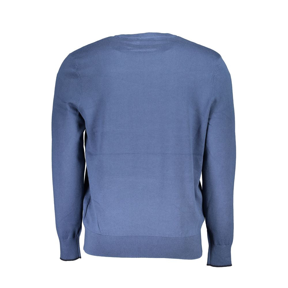 Blue Cotton Sweater - GlamHub Luxury and Icon Brand Clothing