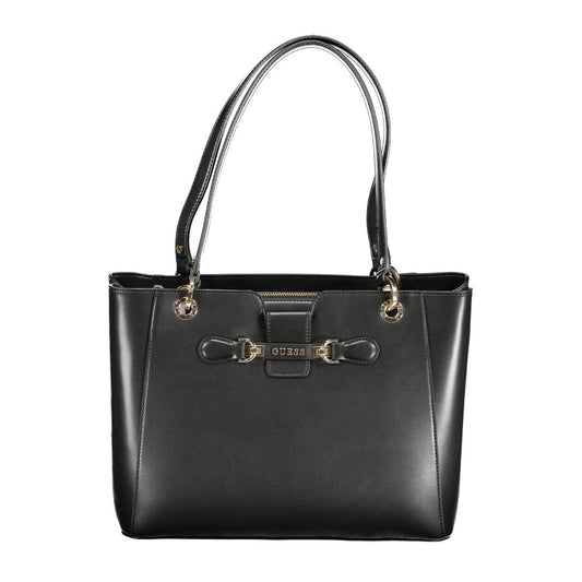 Black Polyethylene Handbag - GLAMHUB BOUTIQUE 