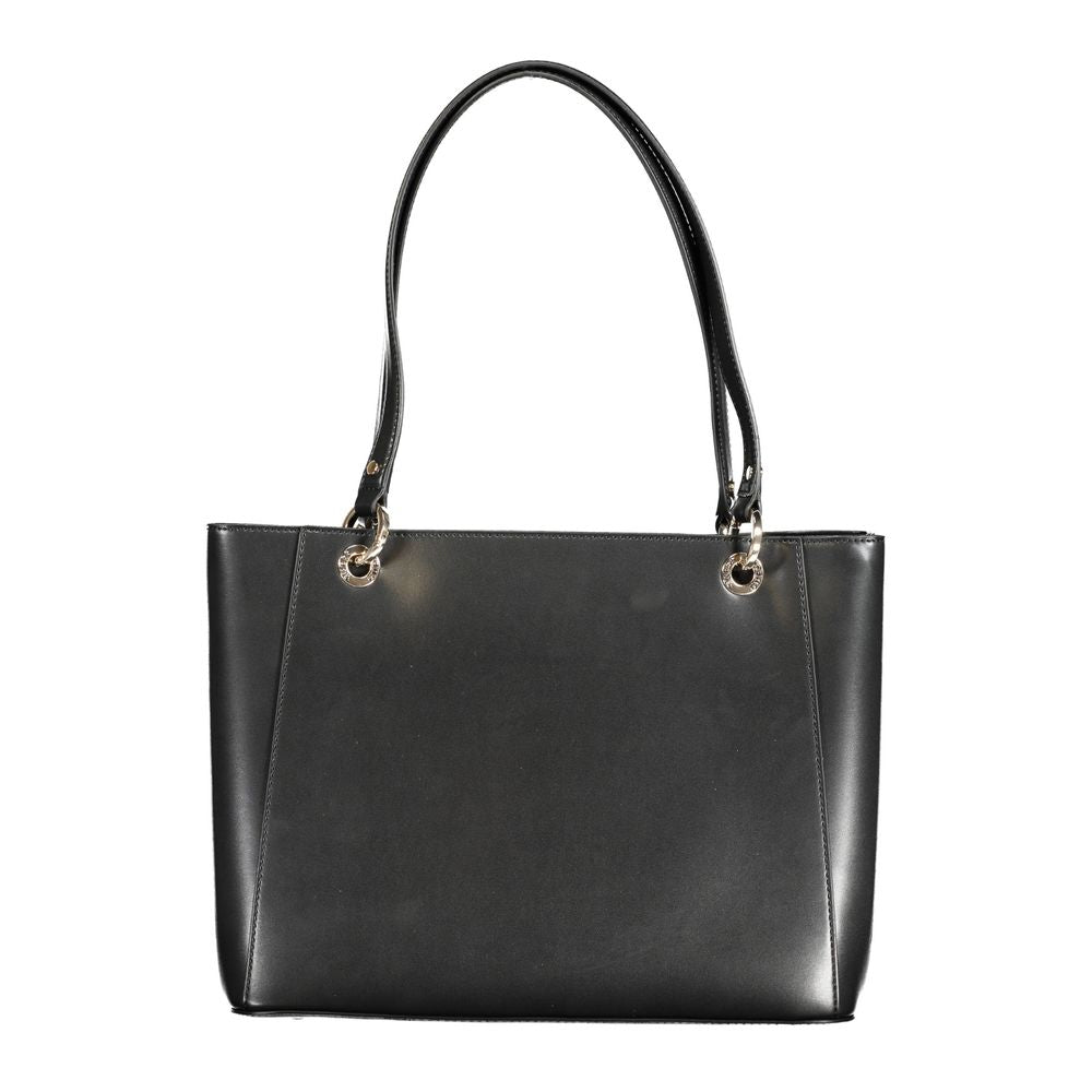 Black Polyethylene Handbag - GLAMHUB BOUTIQUE 