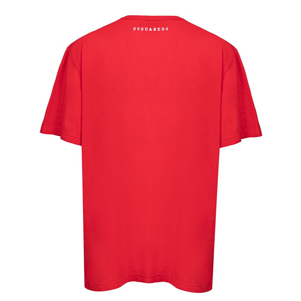 Red Cotton T-Shirt - GLAMHUB BOUTIQUE 