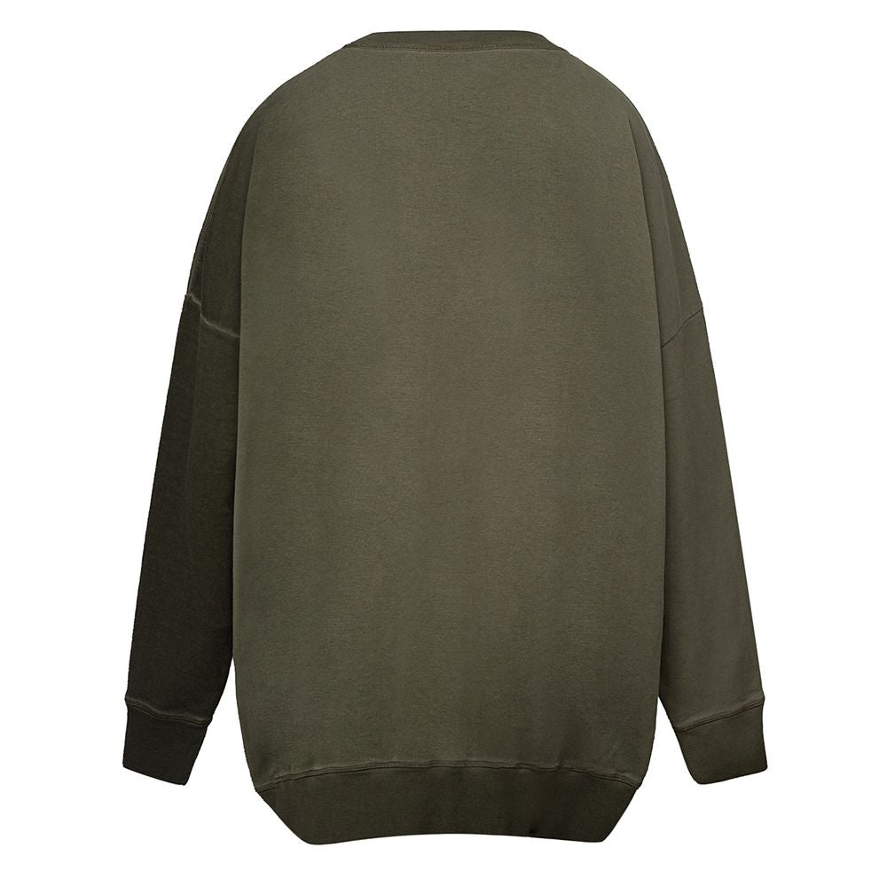 Green Cotton Sweater - GLAMHUB BOUTIQUE 