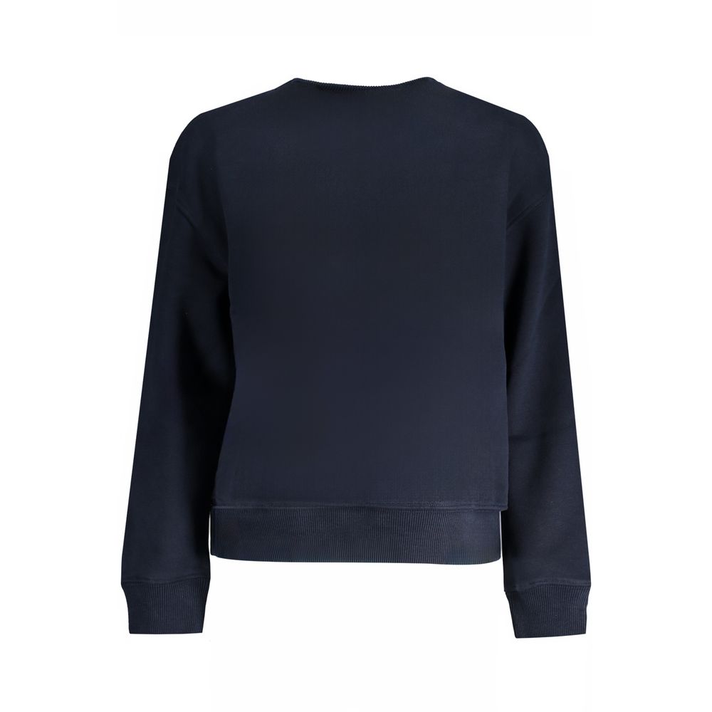 Blauer Baumwollpullover