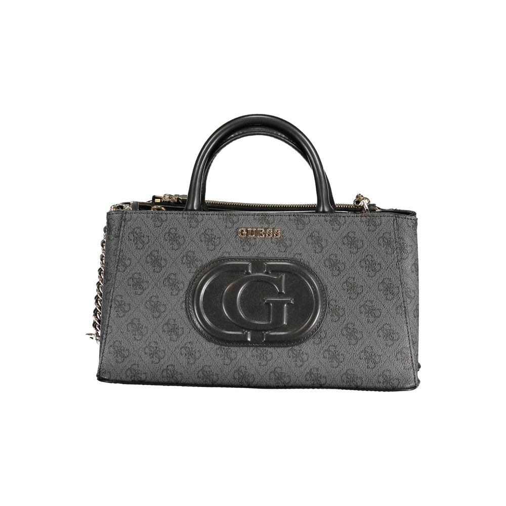 Gray Polyethylene Handbag - GLAMHUB BOUTIQUE 