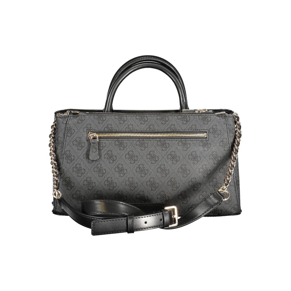 Gray Polyethylene Handbag - GLAMHUB BOUTIQUE 