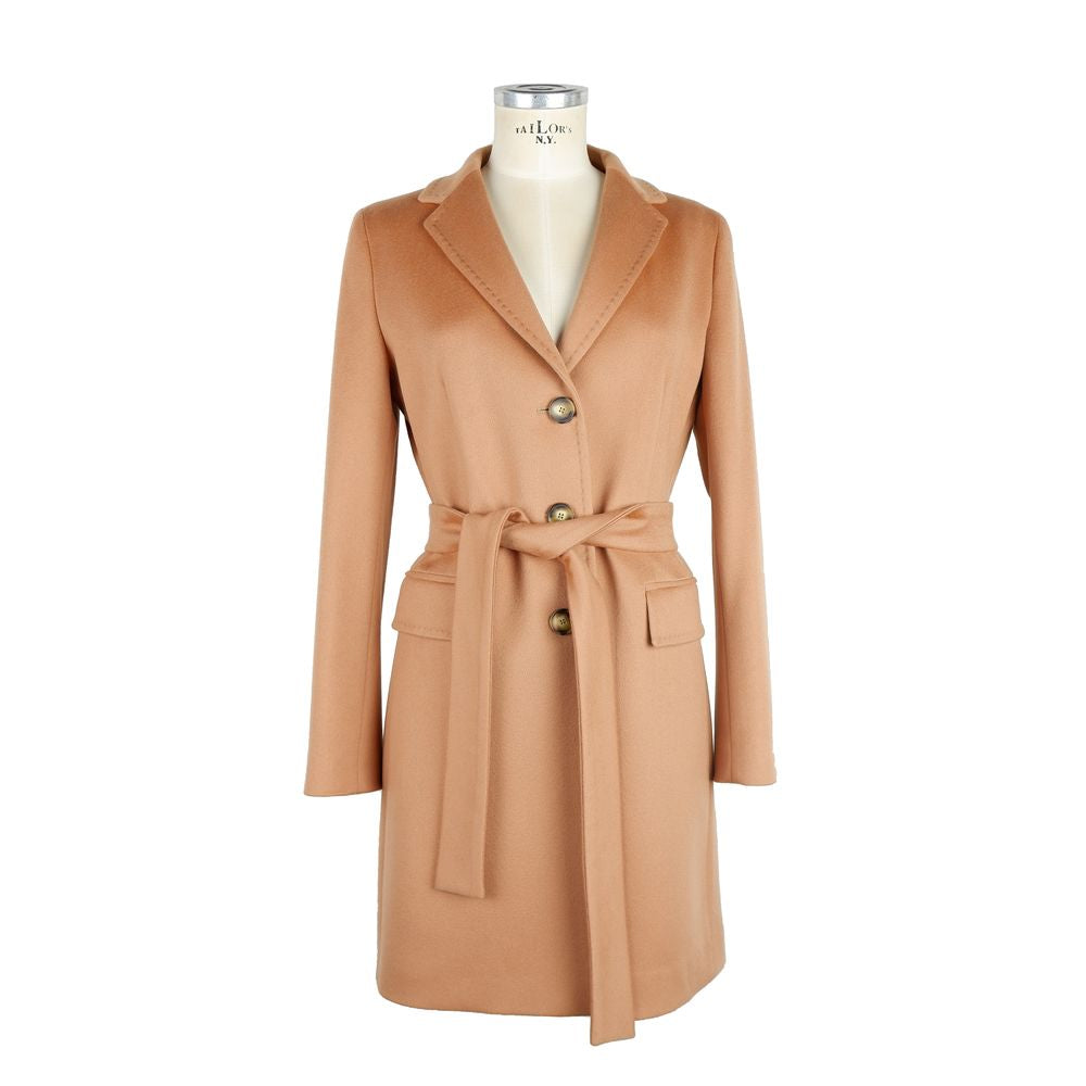 Beige Cashmere Jackets & Coat - GlamHub Luxury and Icon Brand Clothing