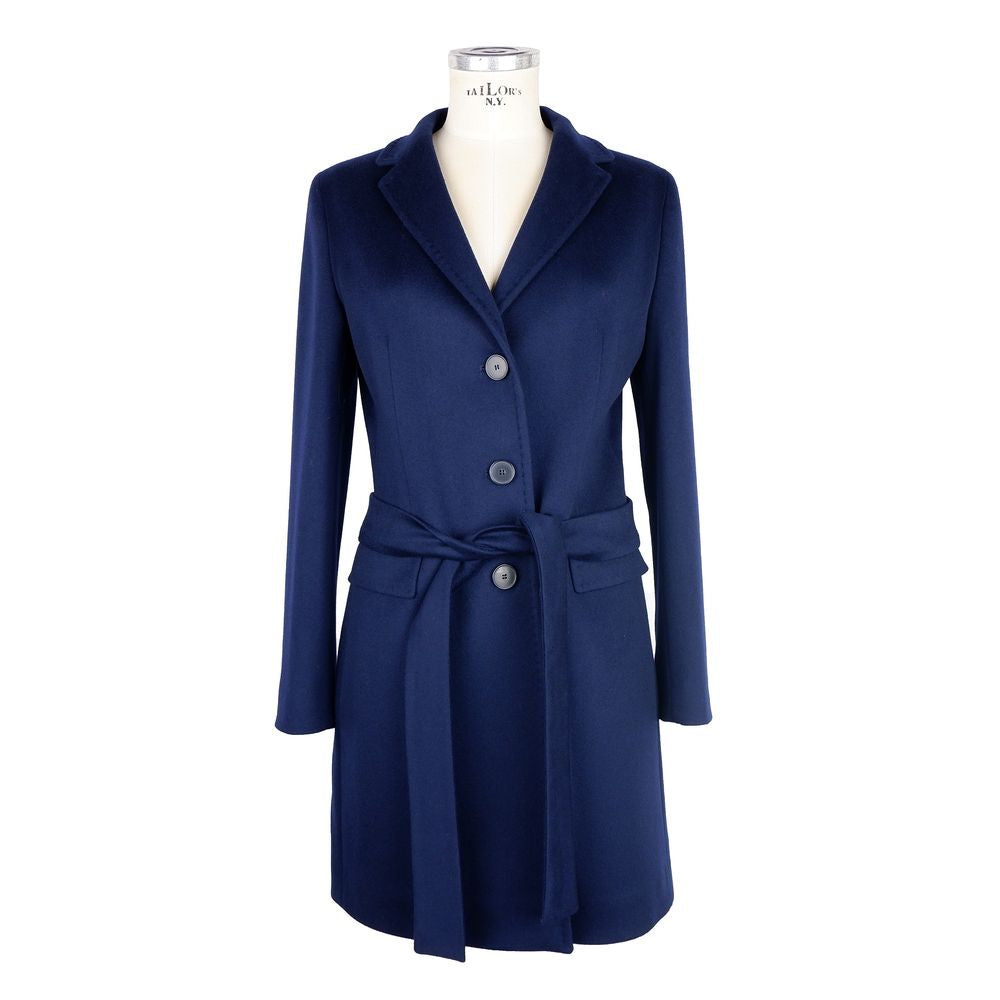 Blue Cashmere Jackets & Coat - GlamHub Luxury and Icon Brand Clothing