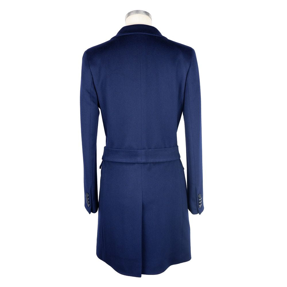 Blue Cashmere Jackets & Coat - GlamHub Luxury and Icon Brand Clothing