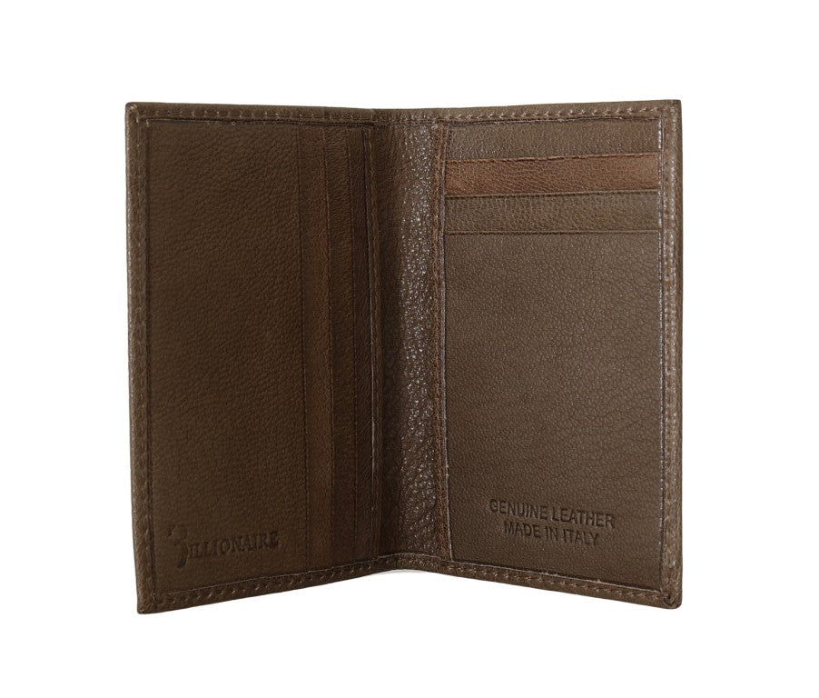 Elegant Leather Men's Wallet in Brown - GLAMHUB BOUTIQUE 