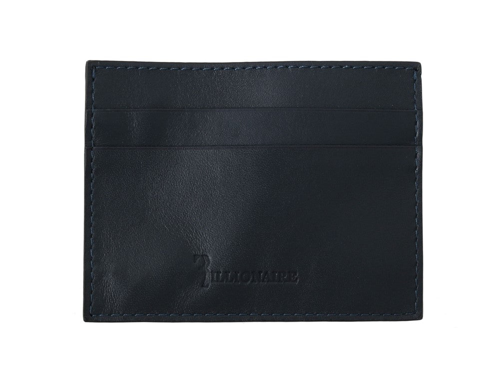 Opulent Blue Leather Men's Wallet - GLAMHUB BOUTIQUE 