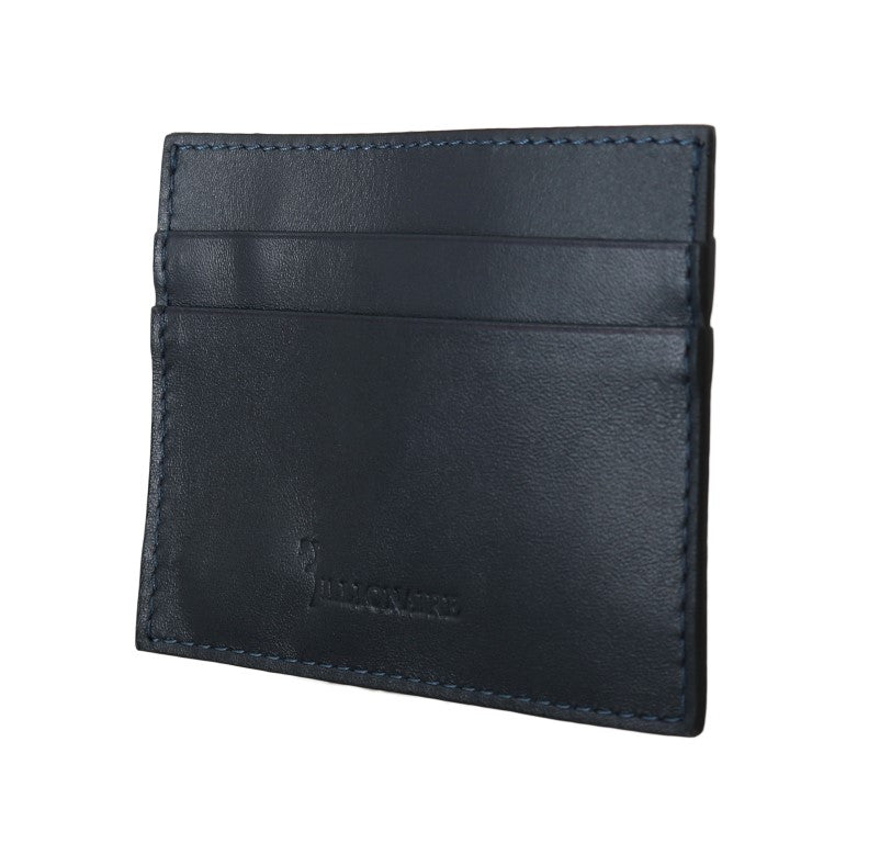 Opulent Blue Leather Men's Wallet - GLAMHUB BOUTIQUE 