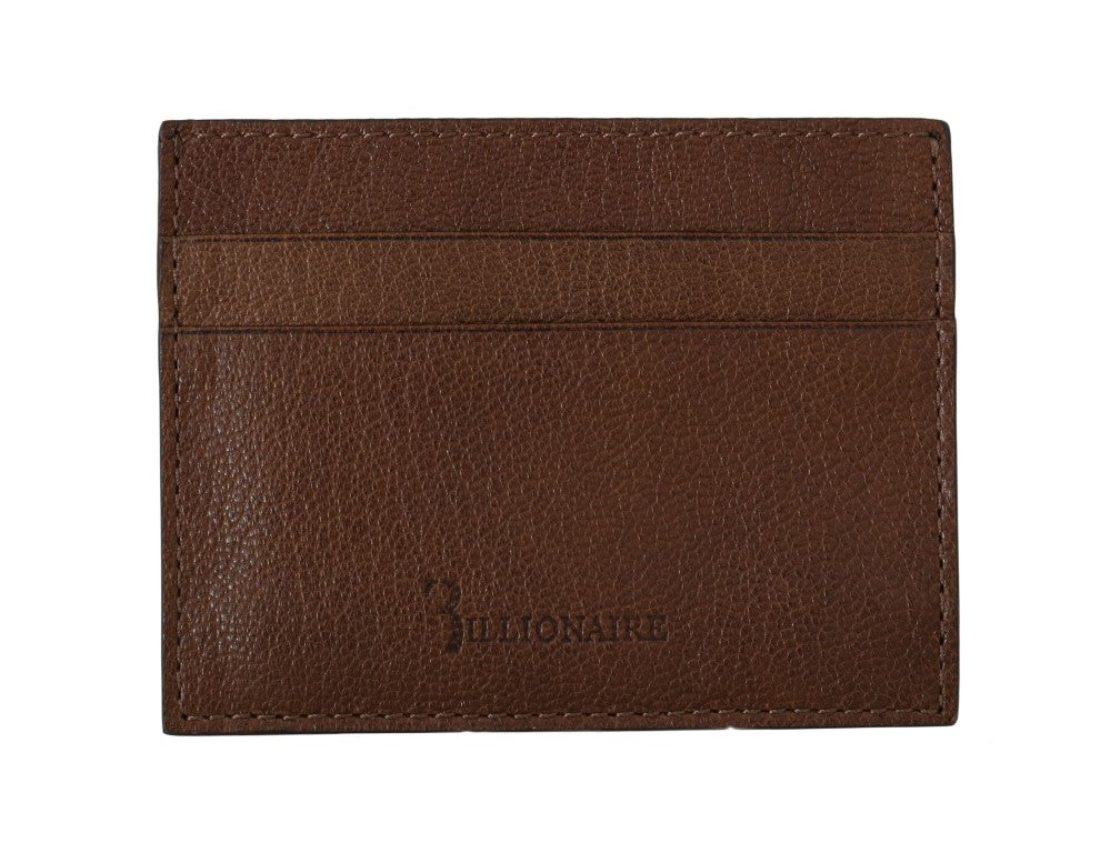 Elegant Leather Men's Wallet in Brown - GLAMHUB BOUTIQUE 