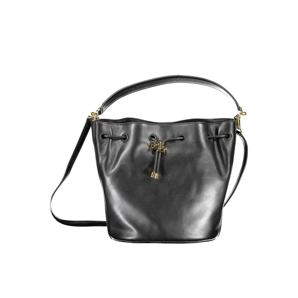 Black Leather Handbag - GLAMHUB BOUTIQUE 