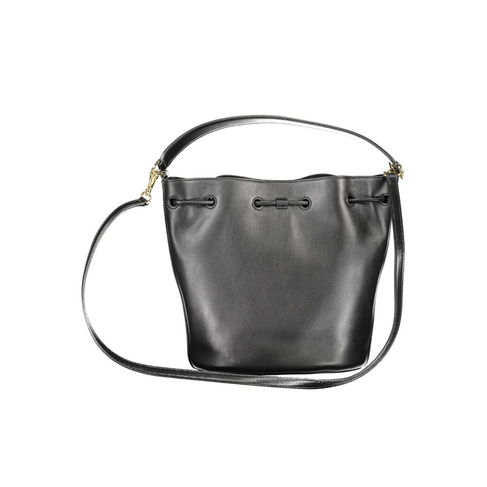 Black Leather Handbag - GLAMHUB BOUTIQUE 