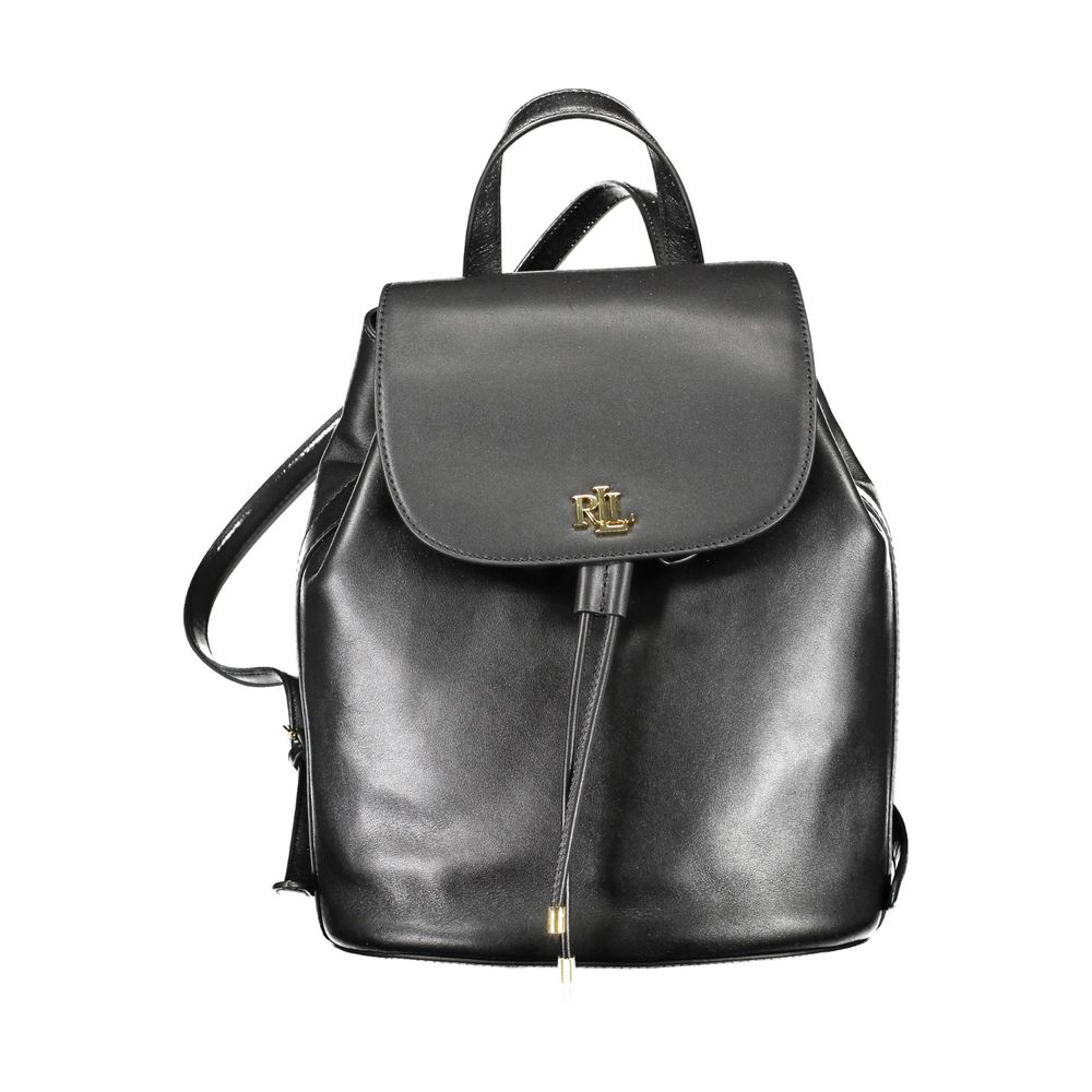 Black Leather Backpack - GLAMHUB BOUTIQUE 