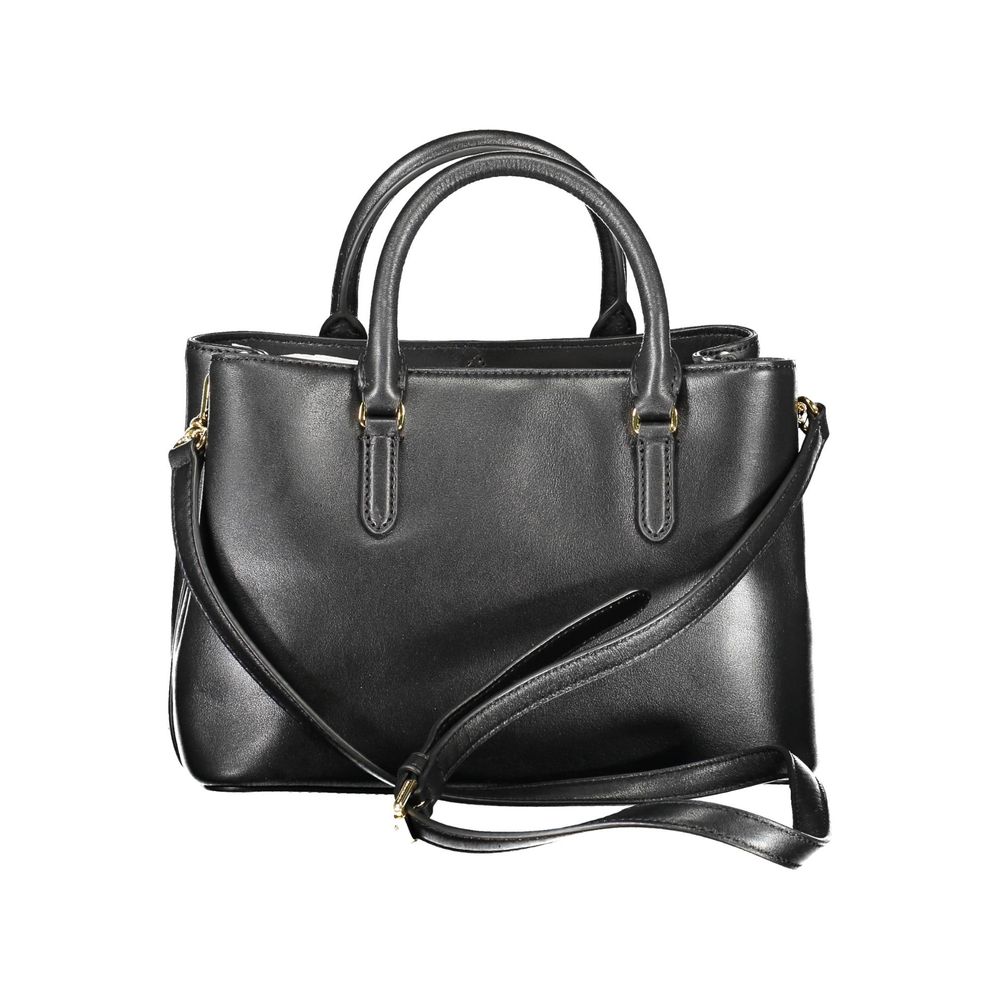 Black Leather Handbag - GLAMHUB BOUTIQUE 