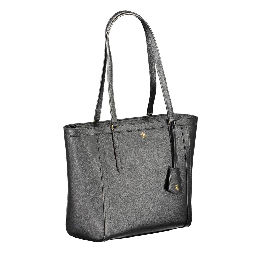 Black Leather Handbag - GLAMHUB BOUTIQUE 