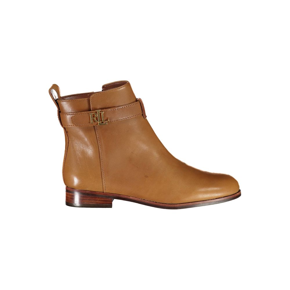 Brown Polyester Boot - GLAMHUB BOUTIQUE 