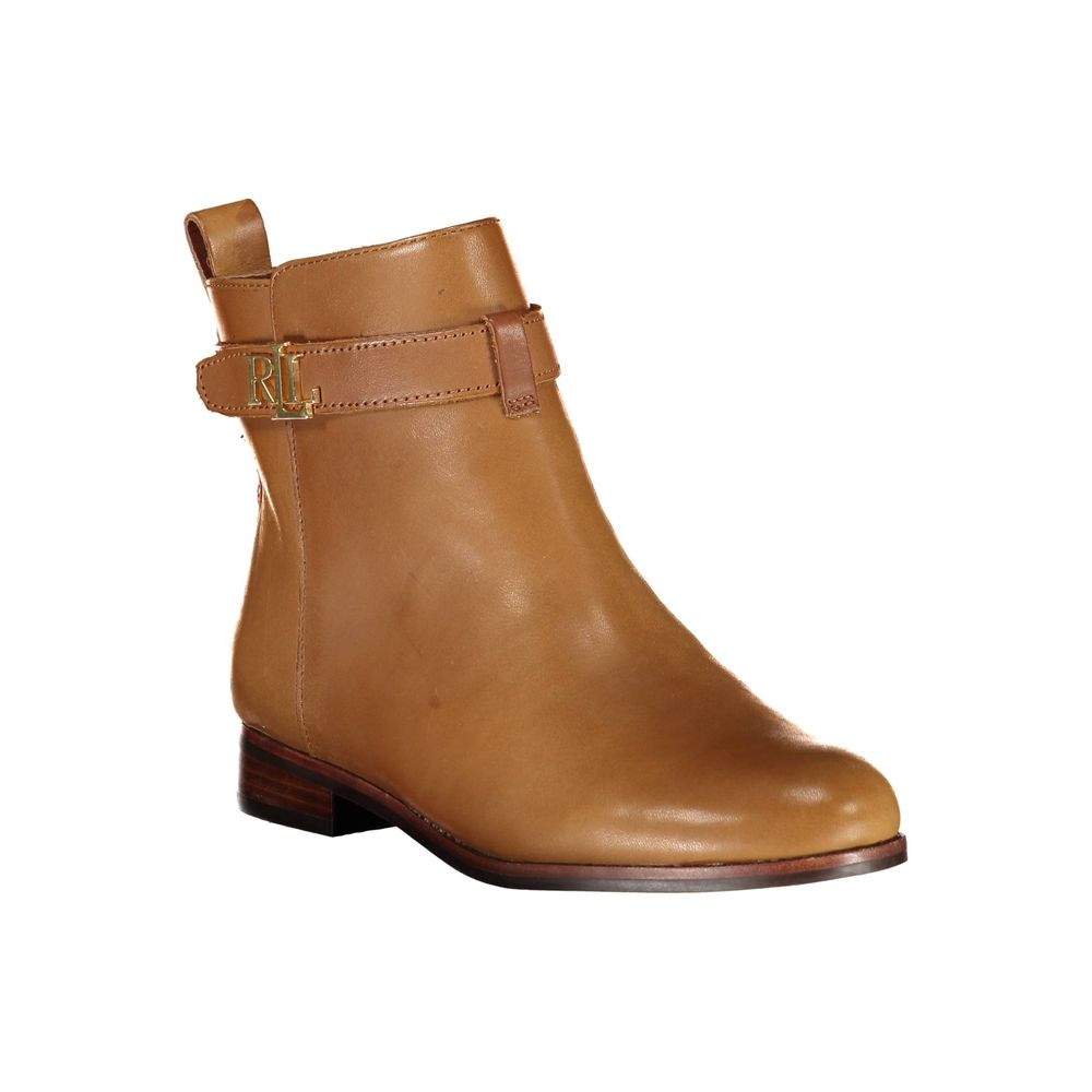 Brown Polyester Boot - GLAMHUB BOUTIQUE 