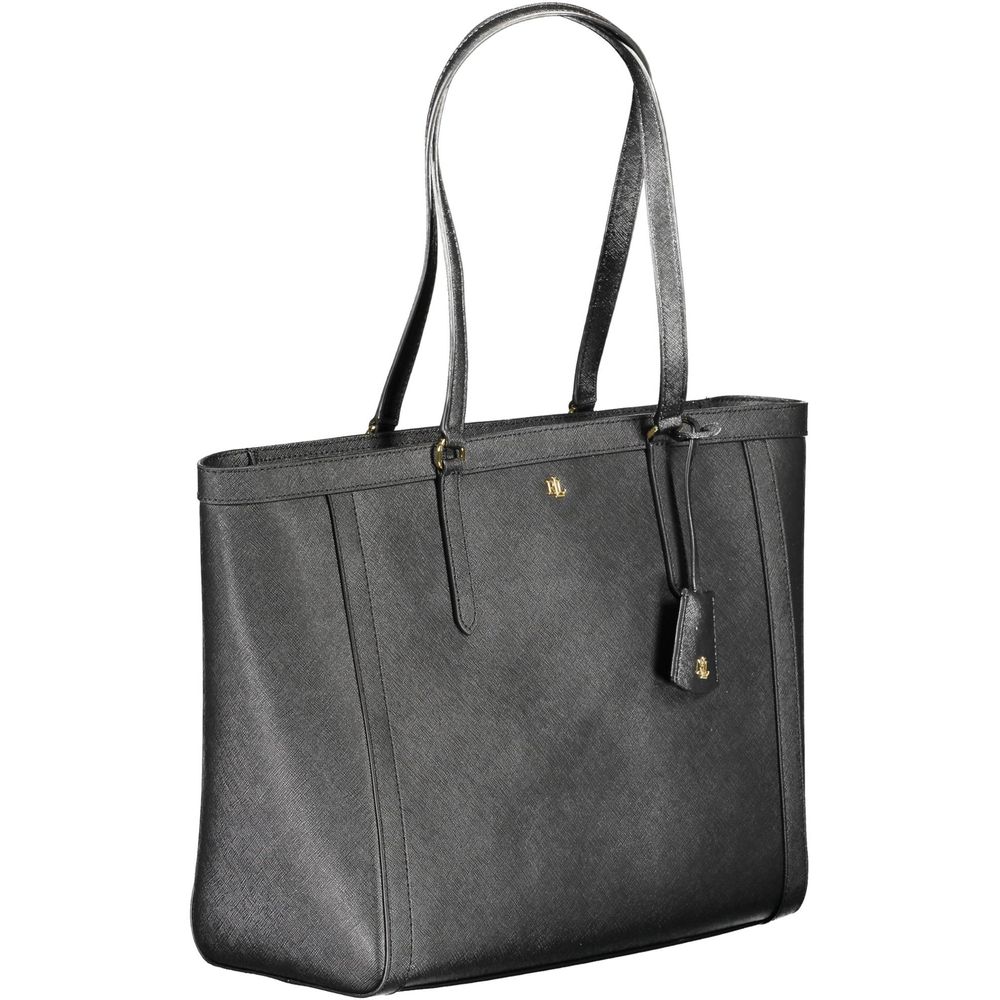 Black Leather Handbag - GLAMHUB BOUTIQUE 