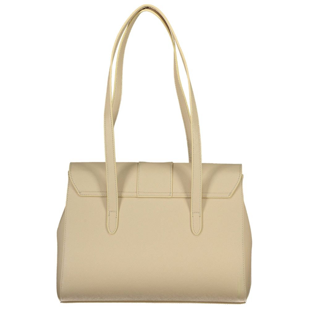 Beige Polyethylene Handbag - GlamHub Luxury and Icon Brand Clothing