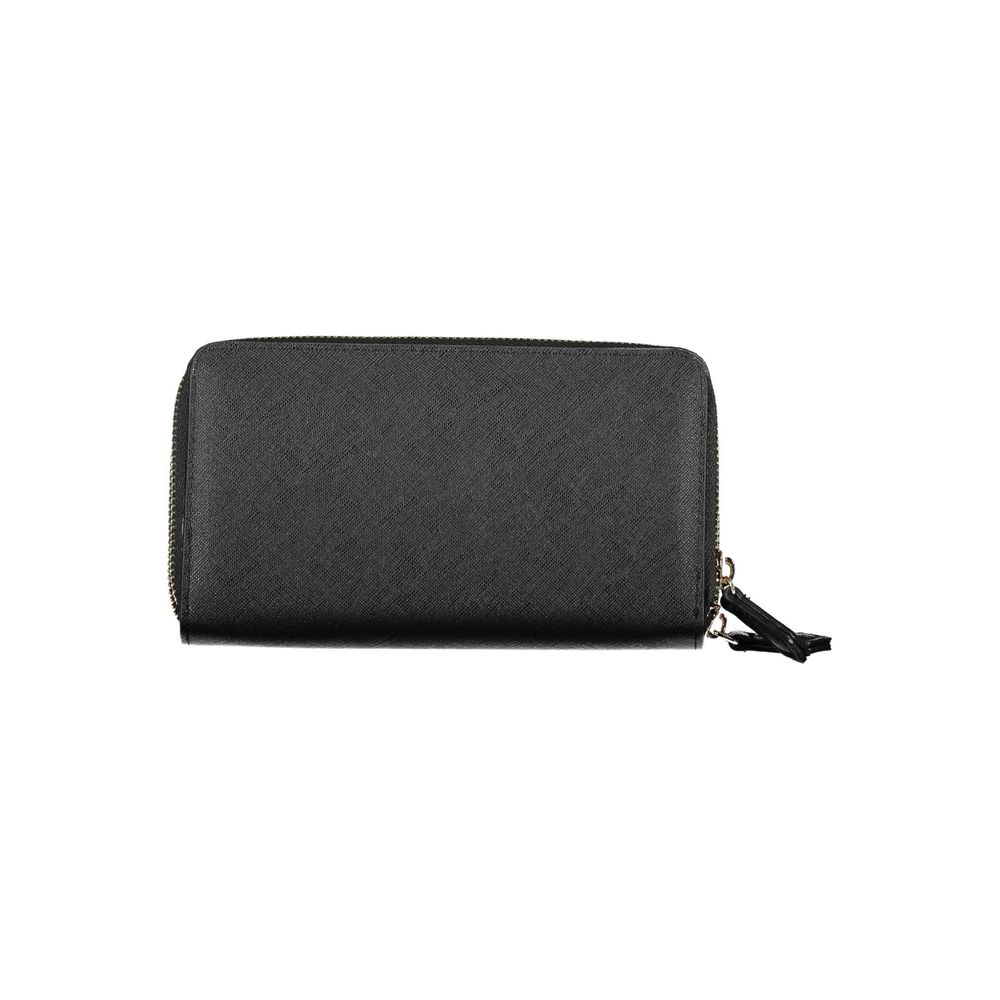 Black Polyethylene Wallet - GlamHub Luxury and Icon Brand Clothing