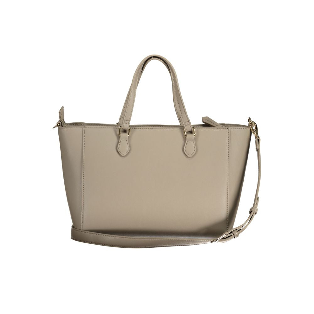 Beige Polyethylene Handbag - GlamHub Luxury and Icon Brand Clothing