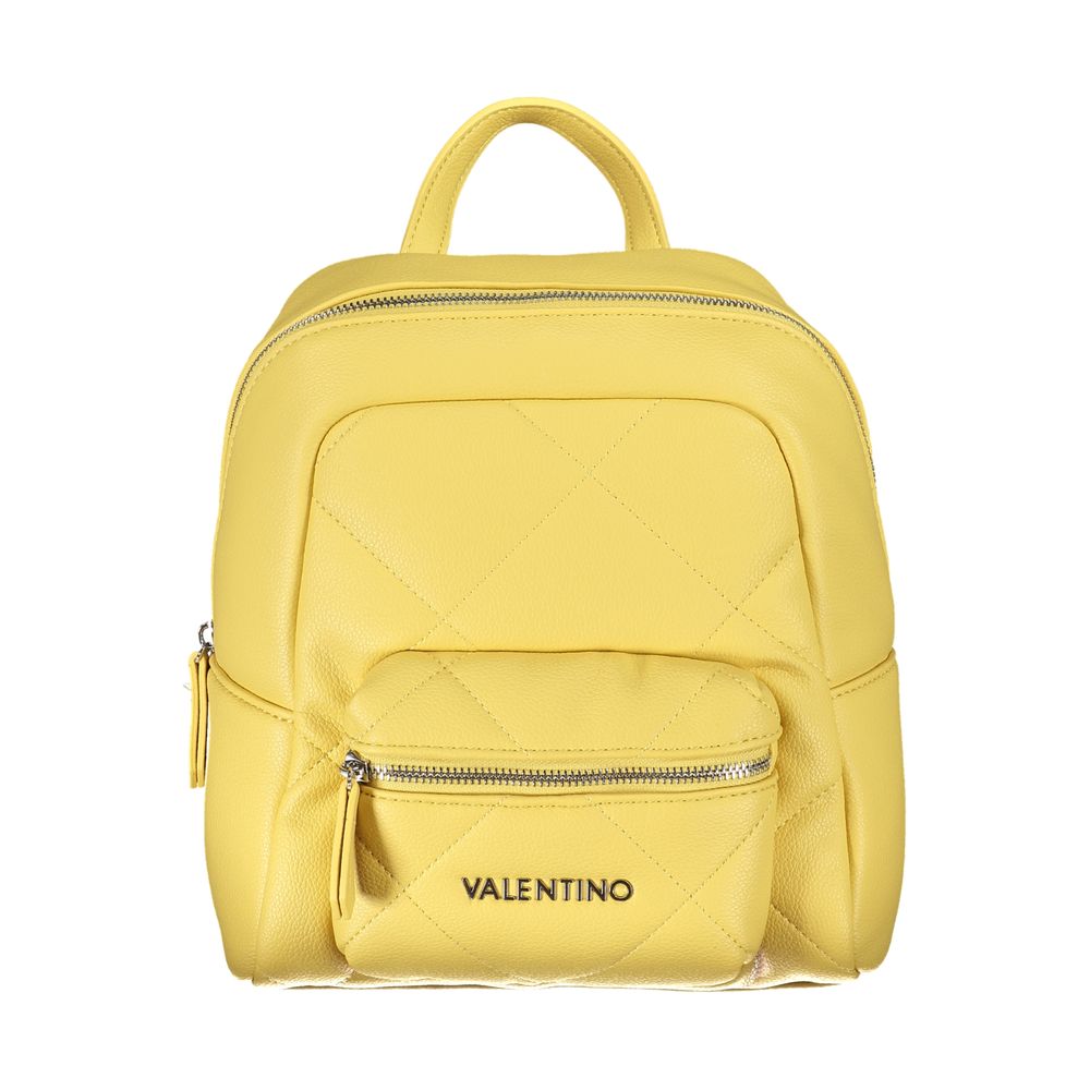 Yellow Polyethylene Backpack - GlamHub Luxury and Icon Brand Clothing